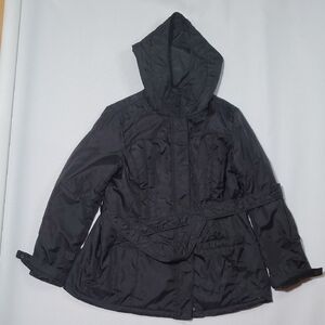 Thyme Maternity Black Hooded Winter Jacket